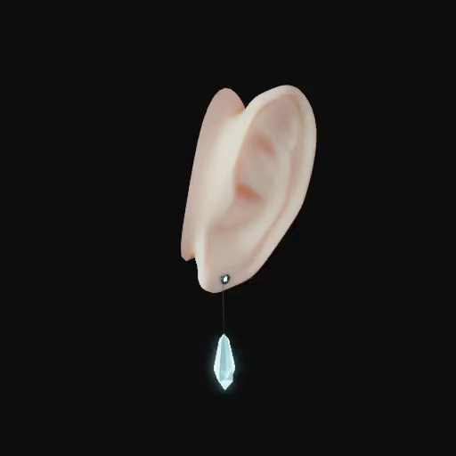 Low Poly Ear & Earring With Physical Rig preview image